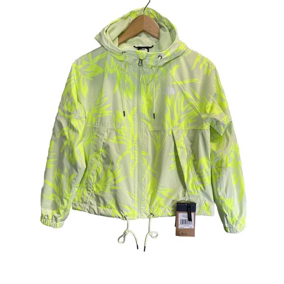 The North Face Women's US XS Antora Rain Hoodie Jacket Green Swirl NF0A7QF1IPA‎ - Picture 1 of 10